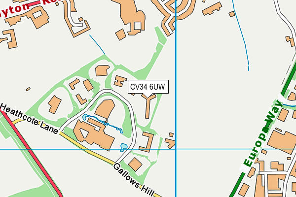 CV34 6UW map - OS VectorMap District (Ordnance Survey) CV34 6UW map - OS VectorMap District (Ordnance Survey)
