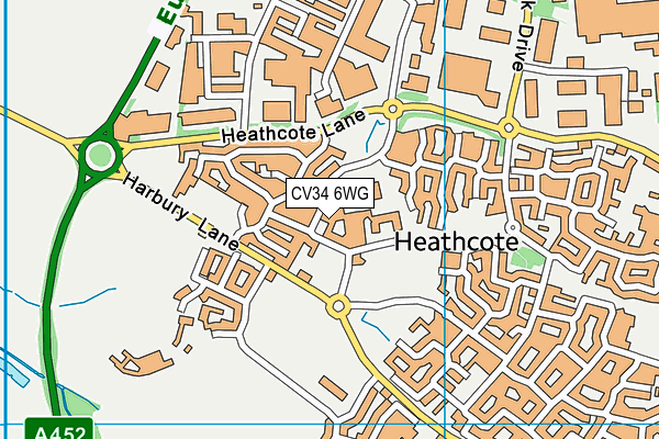 CV34 6WG map - OS VectorMap District (Ordnance Survey) CV34 6WG map - OS VectorMap District (Ordnance Survey)