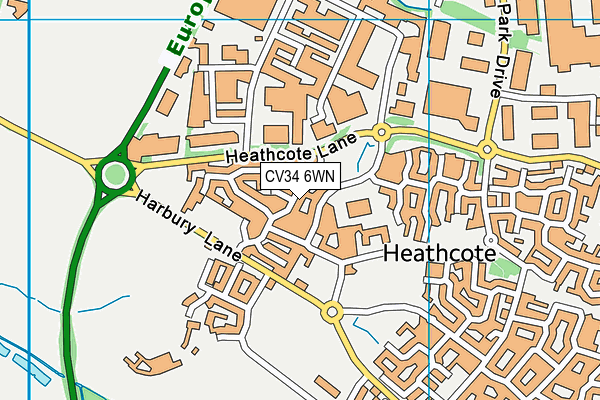 CV34 6WN map - OS VectorMap District (Ordnance Survey)