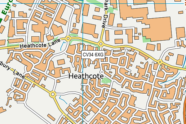 CV34 6XG map - OS VectorMap District (Ordnance Survey) CV34 6XG map - OS VectorMap District (Ordnance Survey)