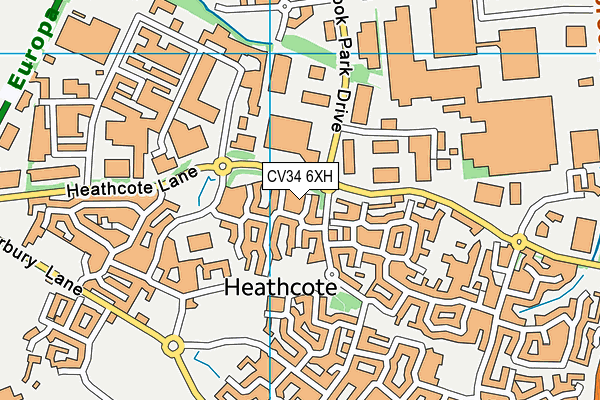 CV34 6XH map - OS VectorMap District (Ordnance Survey) CV34 6XH map - OS VectorMap District (Ordnance Survey)