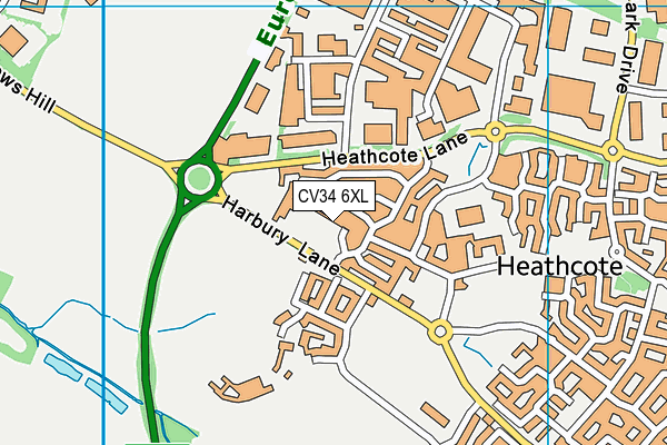 CV34 6XL map - OS VectorMap District (Ordnance Survey) CV34 6XL map - OS VectorMap District (Ordnance Survey)