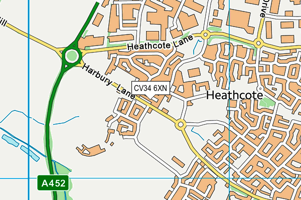 CV34 6XN map - OS VectorMap District (Ordnance Survey) CV34 6XN map - OS VectorMap District (Ordnance Survey)