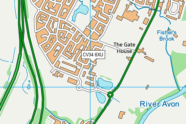 CV34 6XU map - OS VectorMap District (Ordnance Survey) CV34 6XU map - OS VectorMap District (Ordnance Survey)