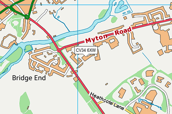 CV34 6XW map - OS VectorMap District (Ordnance Survey)