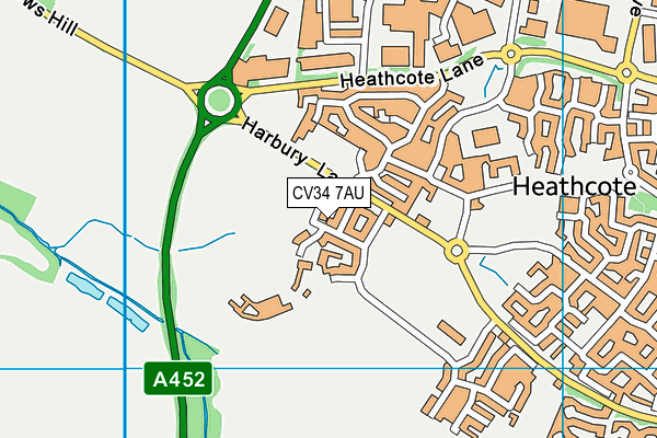 CV34 7AU map - OS VectorMap District (Ordnance Survey) CV34 7AU map - OS VectorMap District (Ordnance Survey)