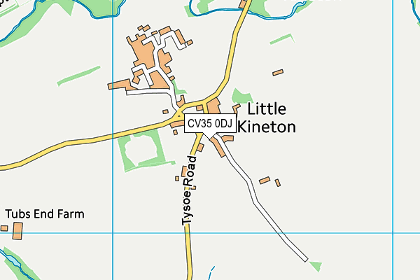 CV35 0DJ map - OS VectorMap District (Ordnance Survey)