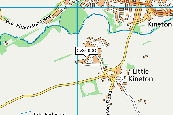 CV35 0DQ map - OS VectorMap District (Ordnance Survey)