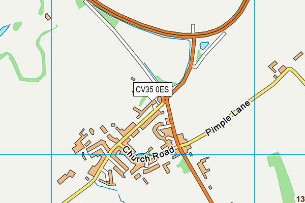 CV35 0ES map - OS VectorMap District (Ordnance Survey) CV35 0ES map - OS VectorMap District (Ordnance Survey)