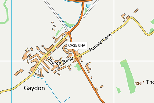 CV35 0HA map - OS VectorMap District (Ordnance Survey)