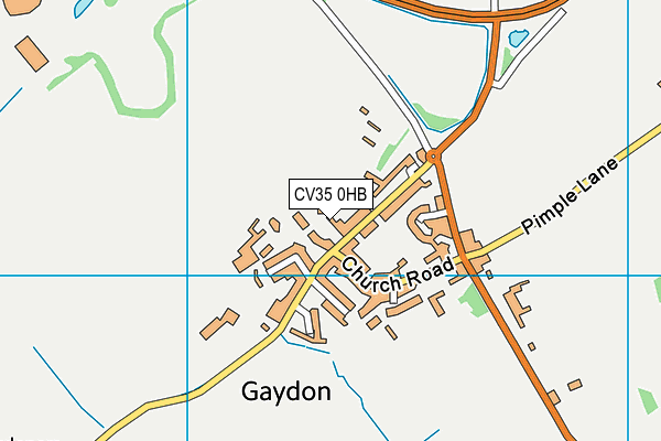 CV35 0HB map - OS VectorMap District (Ordnance Survey)