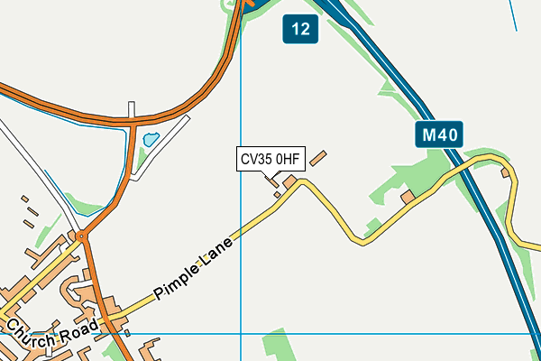 CV35 0HF map - OS VectorMap District (Ordnance Survey)