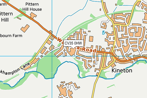 CV35 0HW map - OS VectorMap District (Ordnance Survey)