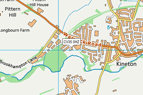 CV35 0HZ map - OS VectorMap District (Ordnance Survey)