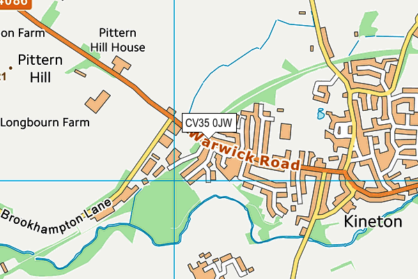 CV35 0JW map - OS VectorMap District (Ordnance Survey)