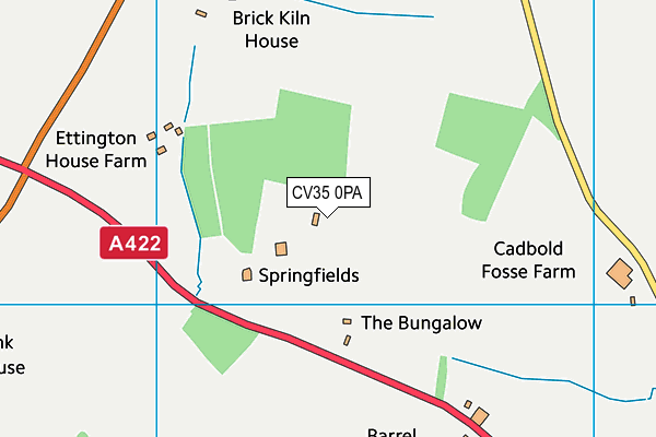 CV35 0PA map - OS VectorMap District (Ordnance Survey)