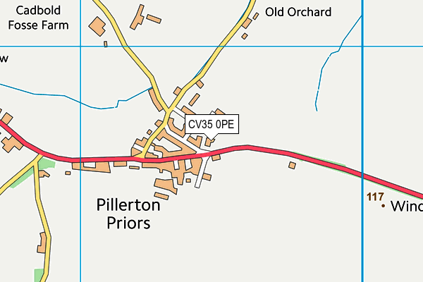 CV35 0PE map - OS VectorMap District (Ordnance Survey)