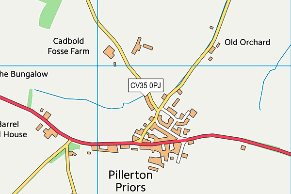 CV35 0PJ map - OS VectorMap District (Ordnance Survey)