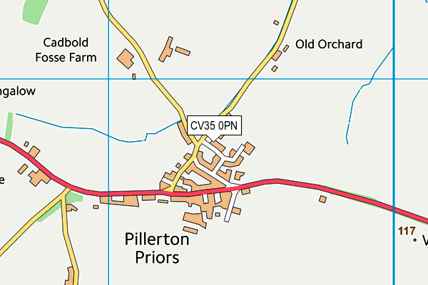 CV35 0PN map - OS VectorMap District (Ordnance Survey)