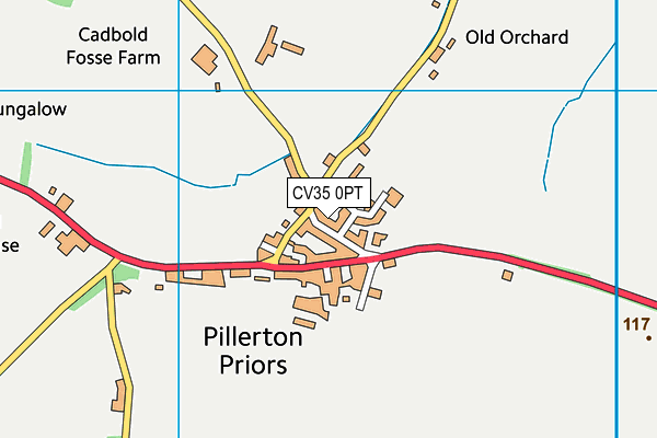 CV35 0PT map - OS VectorMap District (Ordnance Survey) CV35 0PT map - OS VectorMap District (Ordnance Survey)