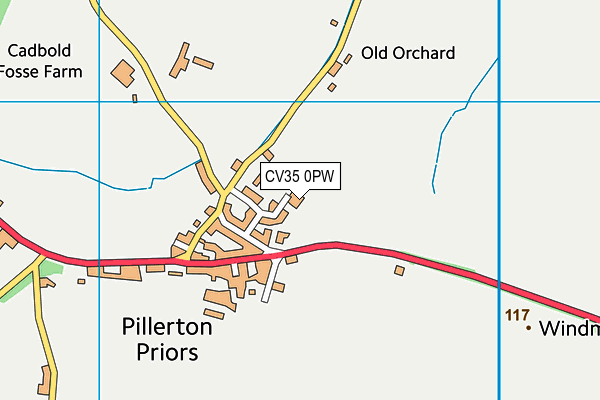 CV35 0PW map - OS VectorMap District (Ordnance Survey)