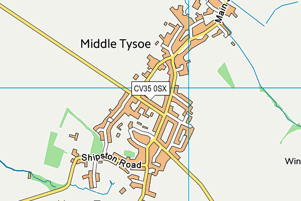 CV35 0SX map - OS VectorMap District (Ordnance Survey)