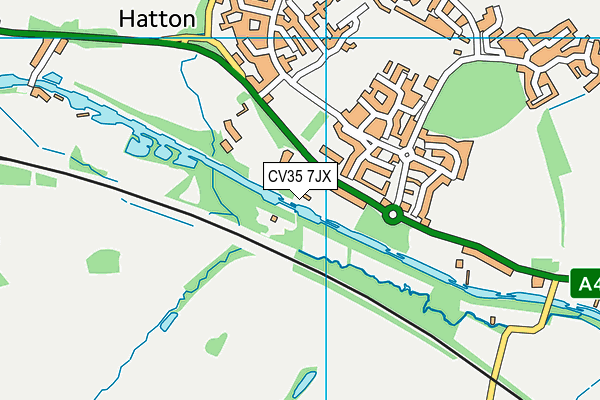 CV35 7JX map - OS VectorMap District (Ordnance Survey)