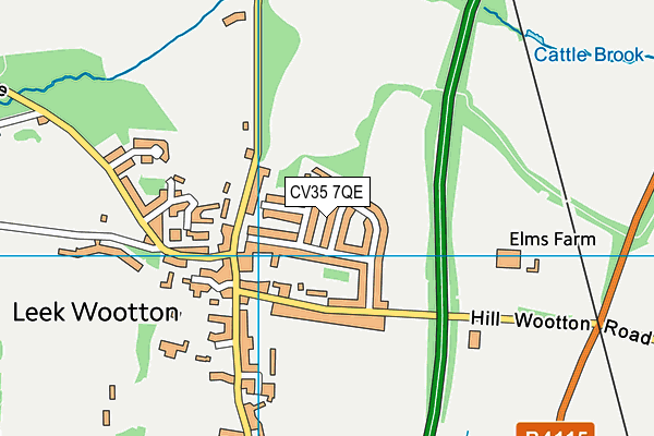 CV35 7QE map - OS VectorMap District (Ordnance Survey) CV35 7QE map - OS VectorMap District (Ordnance Survey)