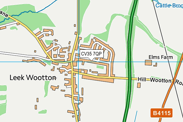 CV35 7QP map - OS VectorMap District (Ordnance Survey)