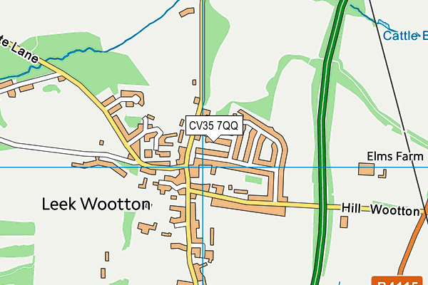 CV35 7QQ map - OS VectorMap District (Ordnance Survey) CV35 7QQ map - OS VectorMap District (Ordnance Survey)