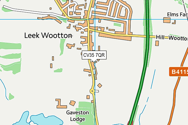 CV35 7QR map - OS VectorMap District (Ordnance Survey)