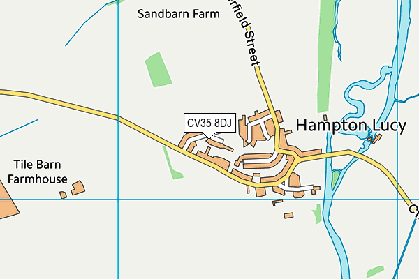 CV35 8DJ map - OS VectorMap District (Ordnance Survey) CV35 8DJ map - OS VectorMap District (Ordnance Survey)