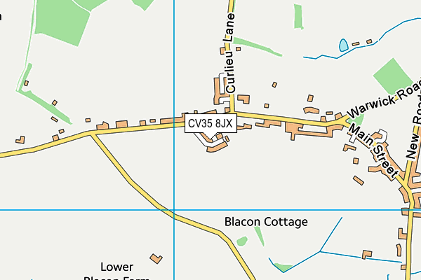 CV35 8JX map - OS VectorMap District (Ordnance Survey)
