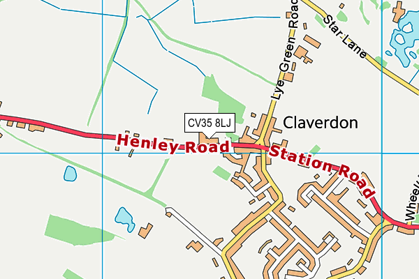 CV35 8LJ map - OS VectorMap District (Ordnance Survey)