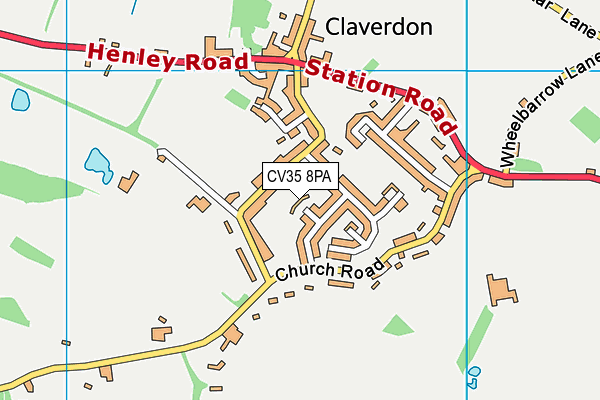 CV35 8PA map - OS VectorMap District (Ordnance Survey) CV35 8PA map - OS VectorMap District (Ordnance Survey)