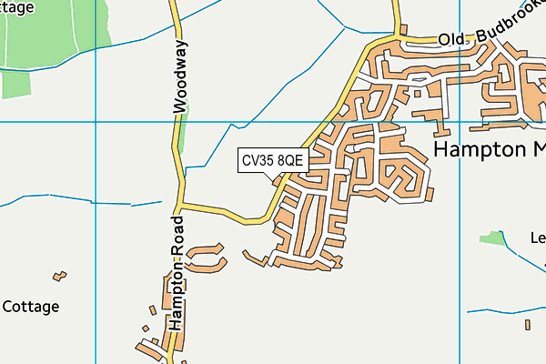 CV35 8QE map - OS VectorMap District (Ordnance Survey) CV35 8QE map - OS VectorMap District (Ordnance Survey)