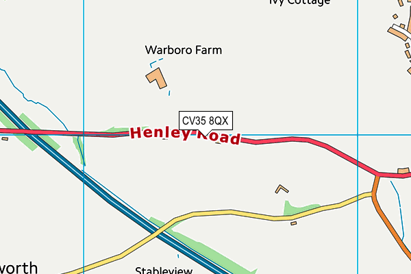 CV35 8QX map - OS VectorMap District (Ordnance Survey)