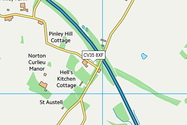 CV35 8XF map - OS VectorMap District (Ordnance Survey) CV35 8XF map - OS VectorMap District (Ordnance Survey)