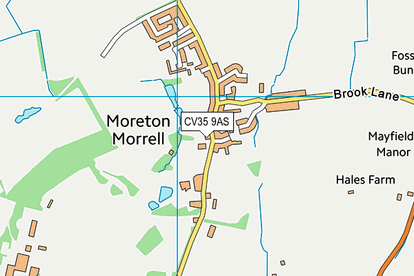 CV35 9AS map - OS VectorMap District (Ordnance Survey)