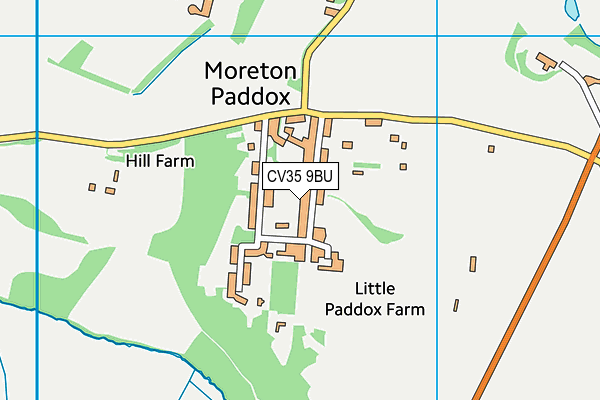 CV35 9BU map - OS VectorMap District (Ordnance Survey)