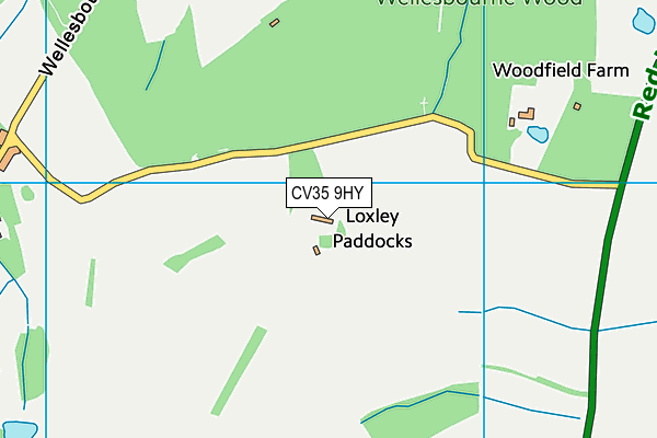 CV35 9HY map - OS VectorMap District (Ordnance Survey)