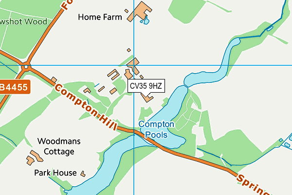 CV35 9HZ map - OS VectorMap District (Ordnance Survey)