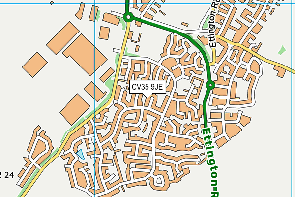 CV35 9JE map - OS VectorMap District (Ordnance Survey)