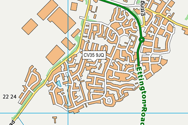 CV35 9JQ map - OS VectorMap District (Ordnance Survey) CV35 9JQ map - OS VectorMap District (Ordnance Survey)