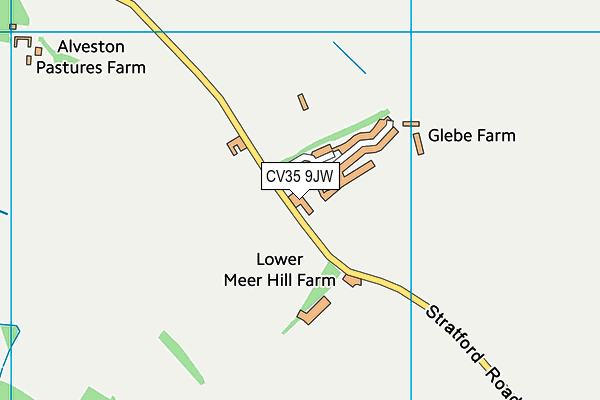 CV35 9JW map - OS VectorMap District (Ordnance Survey) CV35 9JW map - OS VectorMap District (Ordnance Survey)