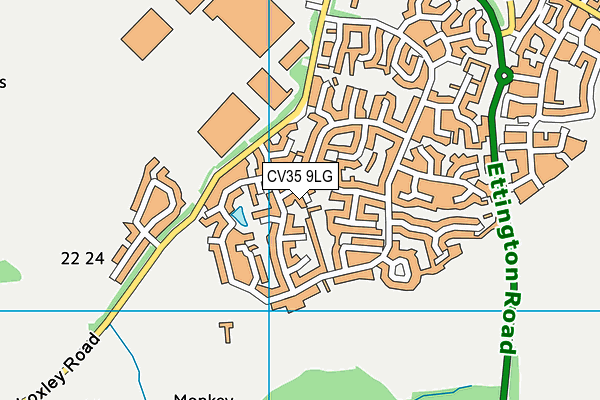 CV35 9LG map - OS VectorMap District (Ordnance Survey) CV35 9LG map - OS VectorMap District (Ordnance Survey)