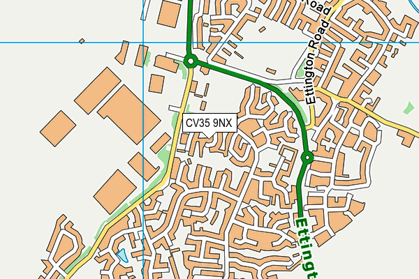 CV35 9NX map - OS VectorMap District (Ordnance Survey) CV35 9NX map - OS VectorMap District (Ordnance Survey)