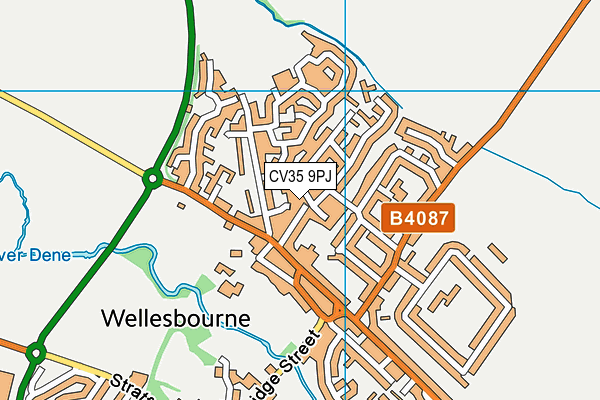 CV35 9PJ map - OS VectorMap District (Ordnance Survey) CV35 9PJ map - OS VectorMap District (Ordnance Survey)