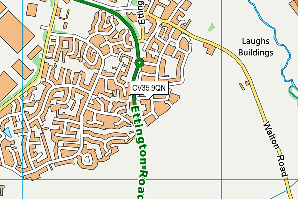 CV35 9QN map - OS VectorMap District (Ordnance Survey)
