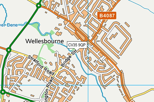 CV35 9QP map - OS VectorMap District (Ordnance Survey)